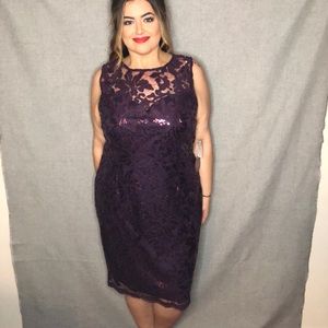 Purple sequin dress
